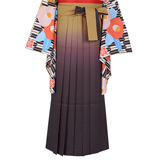 袴単品：P176-LL金茶×滅紫 ぼかし│ 袴レンタル │ 京都着物