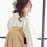 袴単品：P229-Sミルクティー 野葡萄│ 袴レンタル │ 京都着物レンタル夢館