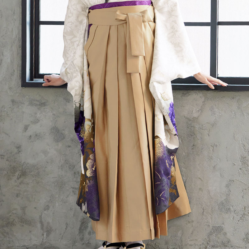 袴単品：P229-Sミルクティー 野葡萄│ 袴レンタル │ 京都着物レンタル夢館