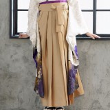 袴単品：P229-Sミルクティー 野葡萄│ 袴レンタル │ 京都着物レンタル夢館