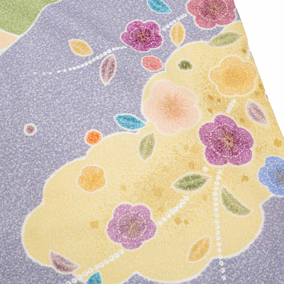 訪問着：H1023 ジャパンスタイル グレー 辻が花風吉祥花柄(H1024