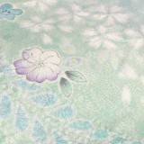 訪問着：H1044 桂由美 水色 金通し辻が花風 疋田滝文に花| 訪問着