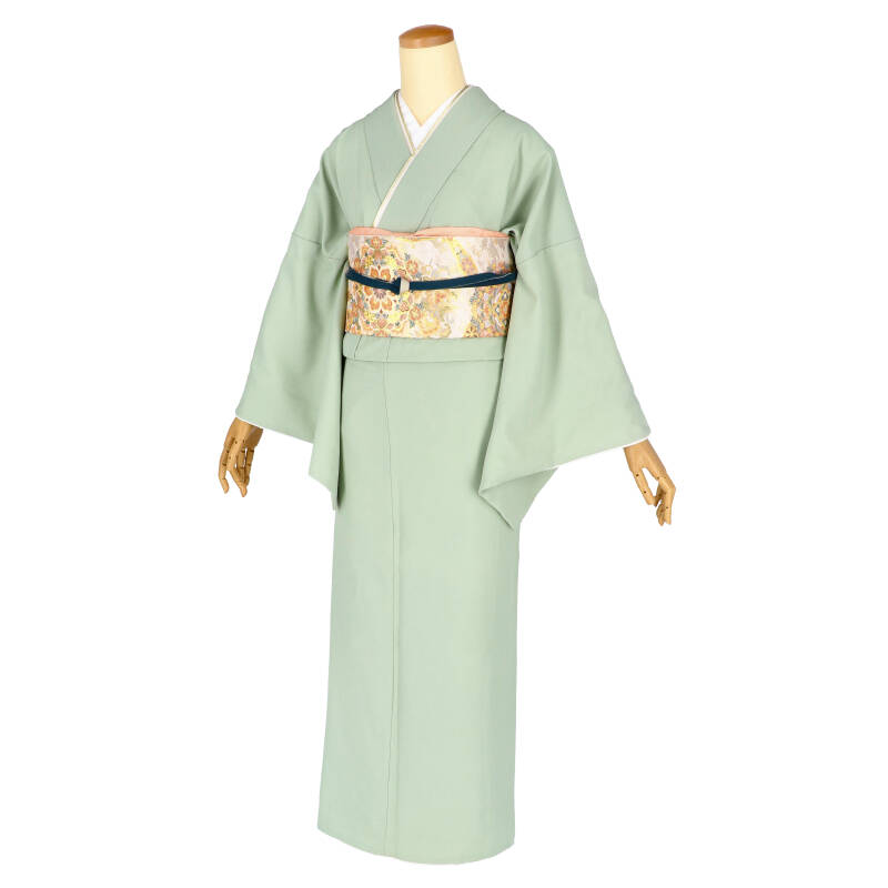 訪問着：H1204 ハナエ・モリ 色無地 薄緑(宅)| 訪問着レンタル │ 京都