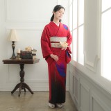 訪問着：H1227 赤×黒 蝶| 訪問着レンタル │ 京都着物レンタル夢館