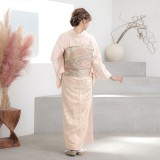 訪問着：H1287 桂由美 薄ピンク 枝垂れ桜| 訪問着レンタル │ 京都着物