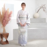 訪問着：H1289 桂由美 薄藤 枝垂れ桜| 訪問着レンタル │ 京都