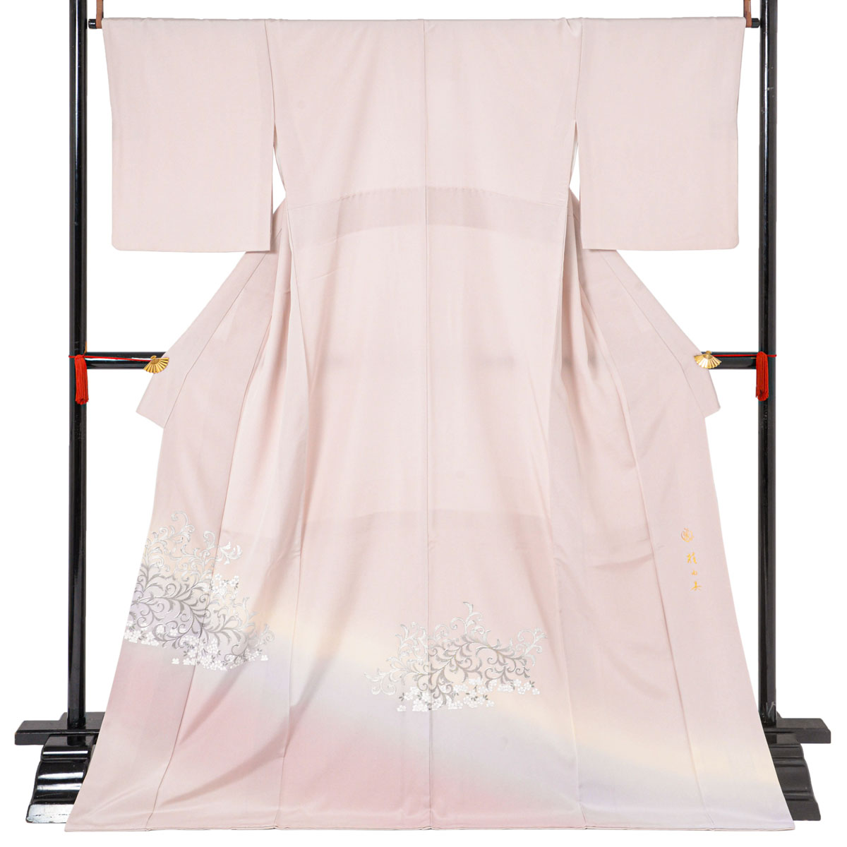 訪問着：H1351 桂由美 桜鼠 蔦に桜| 訪問着レンタル │ 京都着物