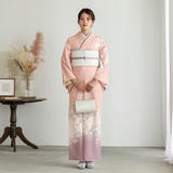 訪問着：H1418 サーモンピンク×薄紫 桜に牡丹| 訪問着レンタル │ 京都