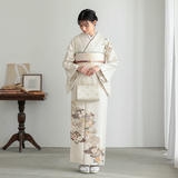 訪問着：H1436 ホワイトベージュ 吉祥文様| 訪問着レンタル │ 京都 