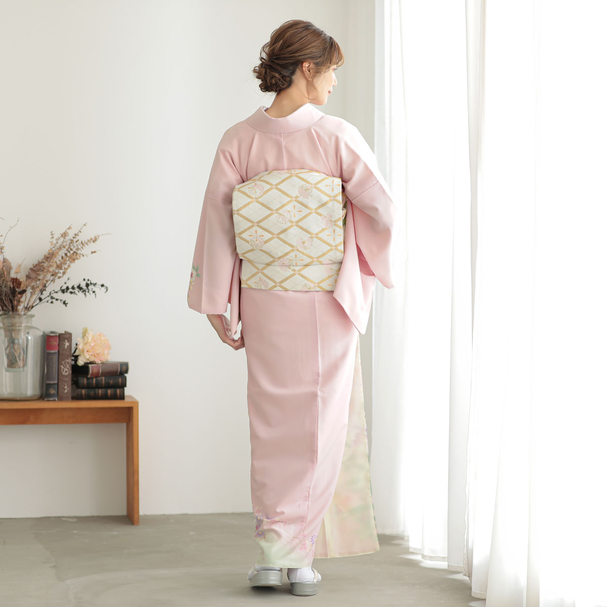 1176高身長ピンク訪問着 単品