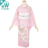 訪問着：H803 薄ピンク 蔓帯に冊子文様(w)| 訪問着レンタル │ 京都