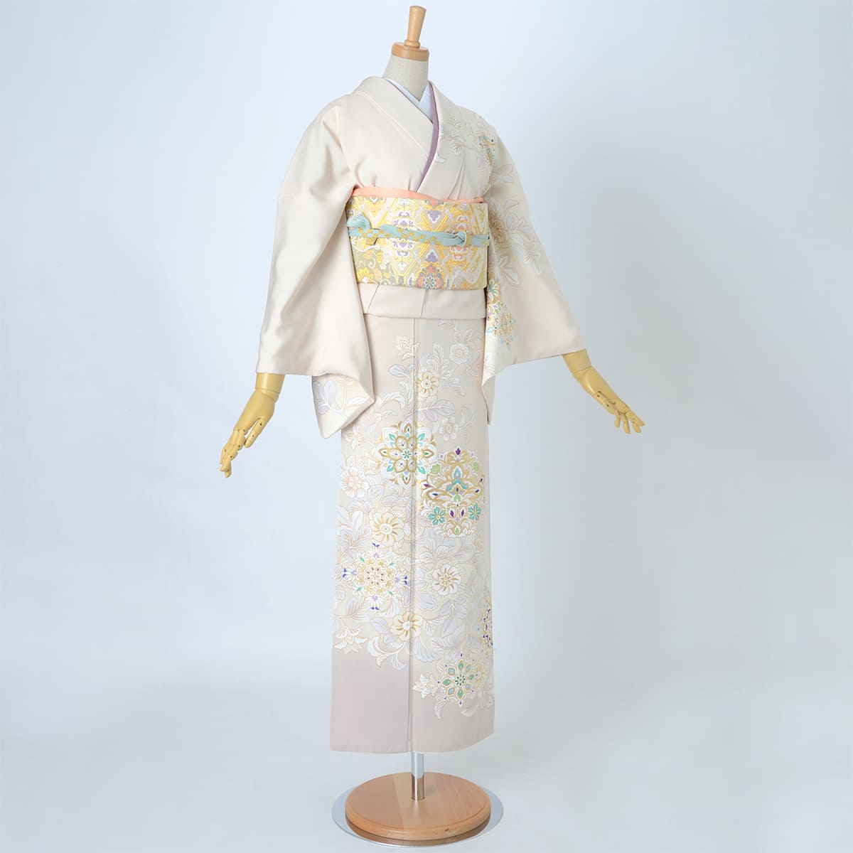 訪問着：H929 更紗 桜鼠| 訪問着レンタル │ 京都着物レンタル夢館