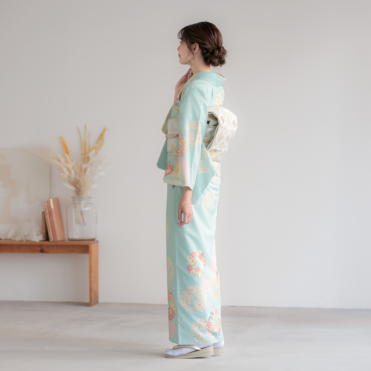水色 花柄 訪問着　大きめ着物 水色 花柄 訪問着 大きめ着物 楽天市場】水色 花柄（着物セット