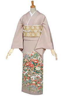 付下げ 着物 鶴 日本鶴 紺色 NK-787 付下げ 着物 鶴 日本鶴 紺色 NK-787