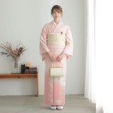 【お気にいる】 色留袖：E177 ピンク 京都着物 │ 色留袖レンタル 唐花鳳凰文| 着物・浴衣