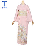 色留袖：E275 桂由美 薄ピンク 薔薇花束| 色留袖レンタル │ 京都着物