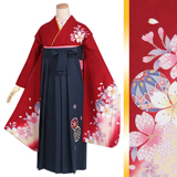 赤桜グラデ着物と赤袴のセット オビツ11 ねんどろいどどーる YMY 対応 赤桜グラデ着物と赤袴のセット オビツ11 ねんどろいどどーる YMY