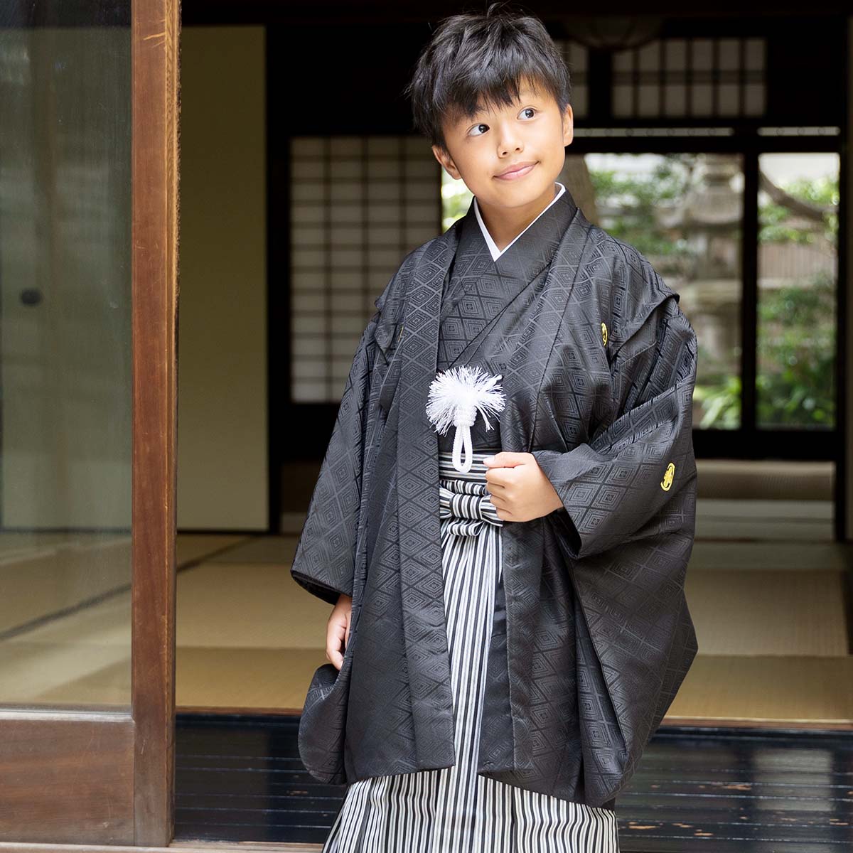 卒業式☆紋付袴 小学生男子 卒業式 小学校 小学生 十三参り 男の子 ジュニア 紋付 袴 9点