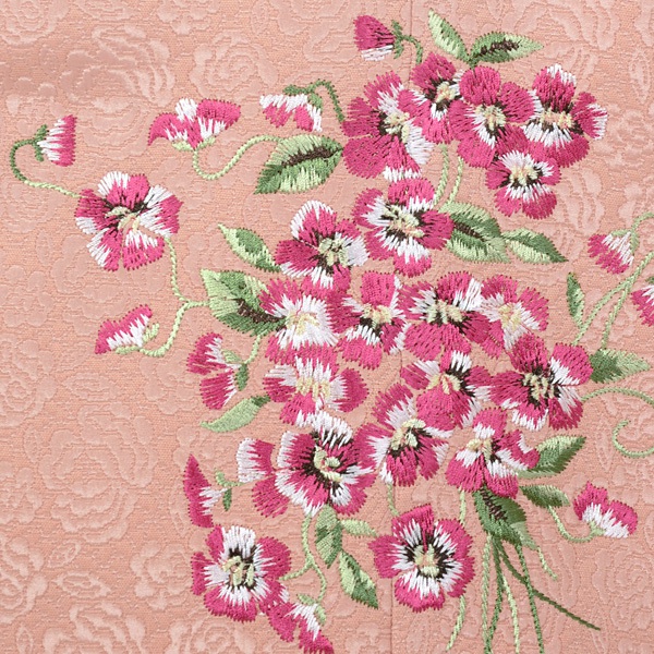 七五三被布 : JILL STUART K036 【三歳女児被布】ピンク 刺繍菫の花