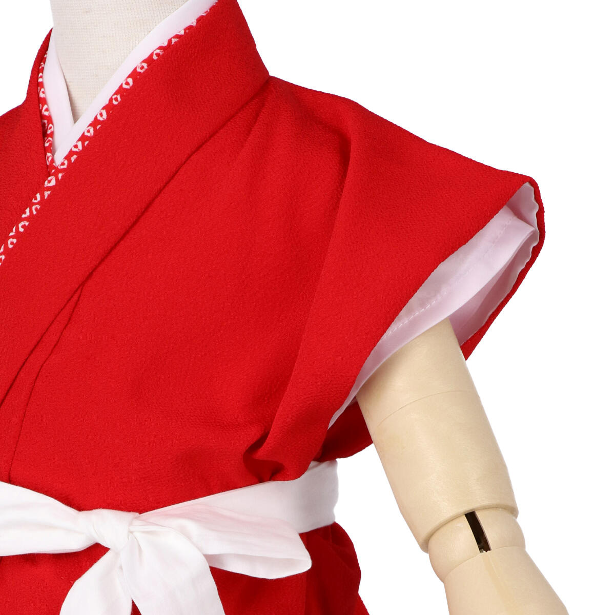 七五三被布 : HAIBARA K071 【三歳女児被布】ピンク 楓×赤無地