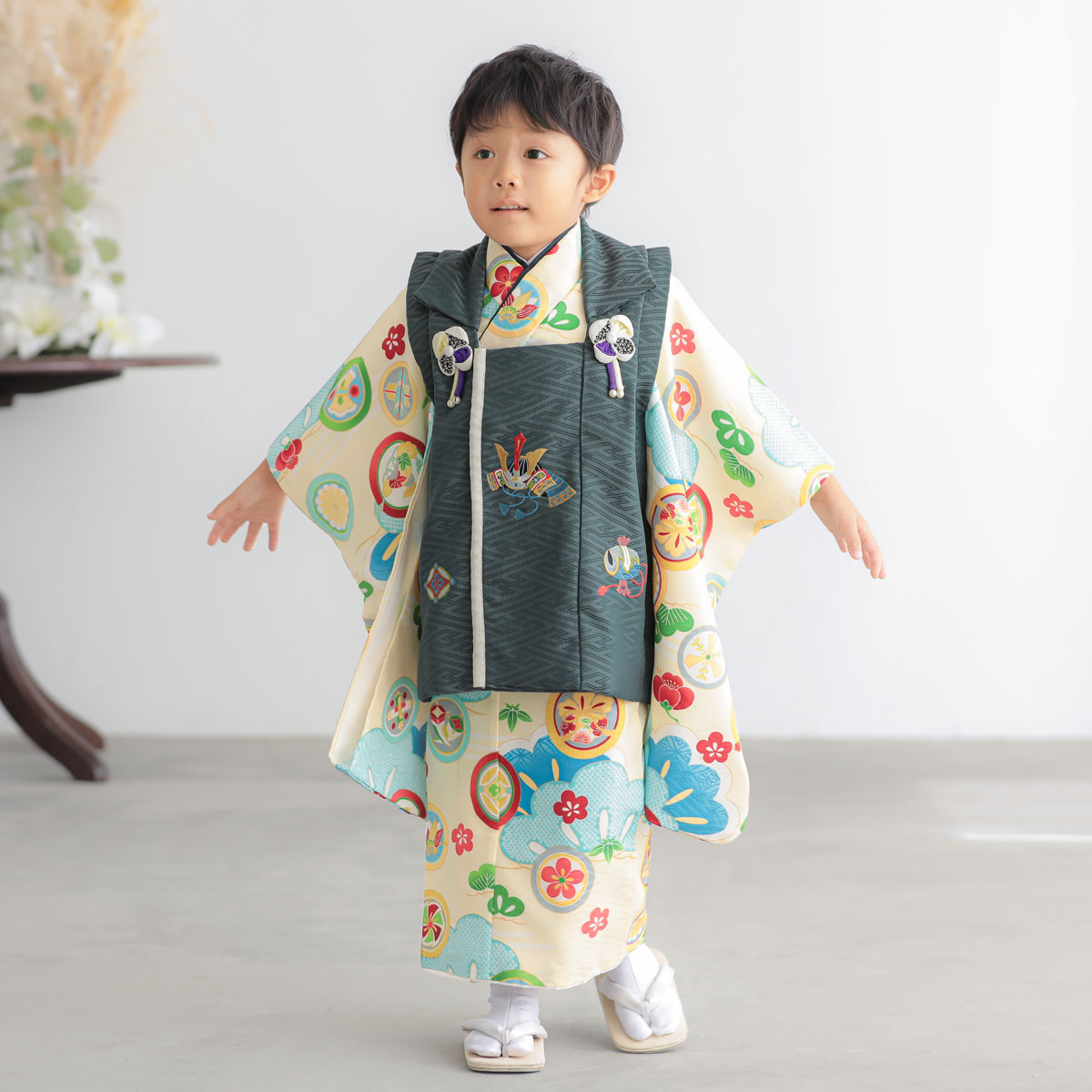 新品　男児被布単品　刺繍カブト　ピンク 新品 男児被布単品 刺繍カブト ピンク