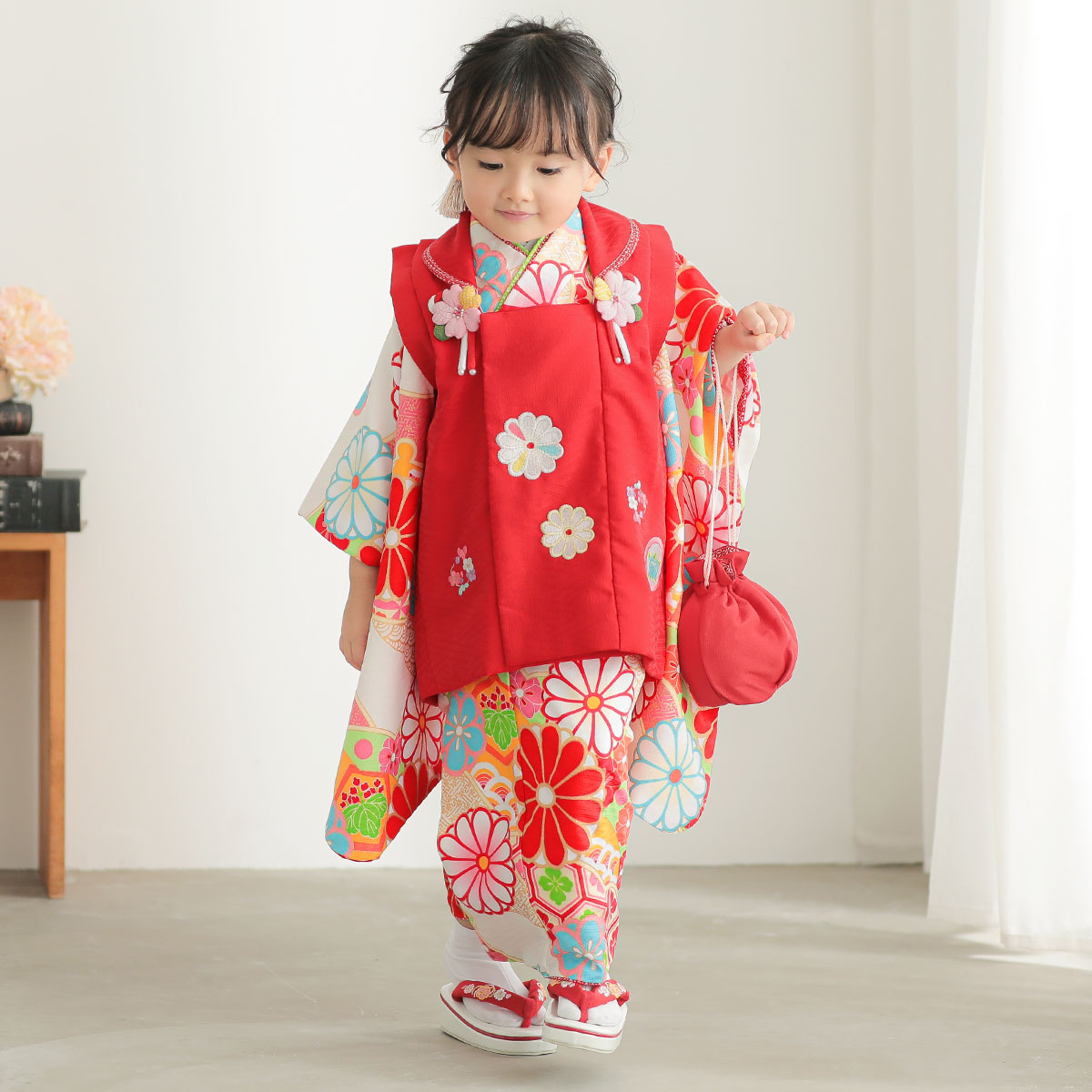 購入 七五三 お宮参り 着物一式セット 8点 七五三 お宮参り 着物一式