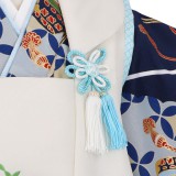 七五三被布 : K095 【三歳男児被布】白龍×紺鎧兜軍配 | 七五三着物 
