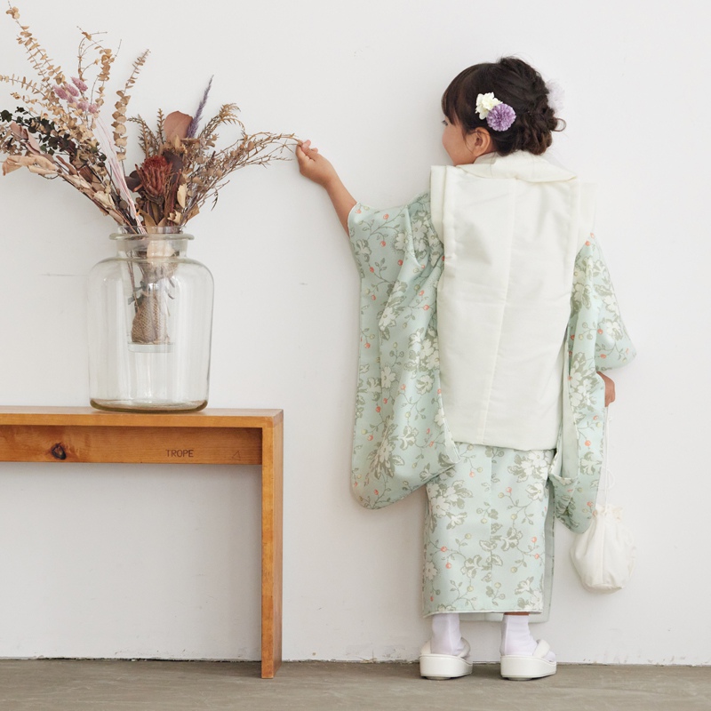 七五三被布 : komachi kids K150 【三歳女児被布】オフホワイト