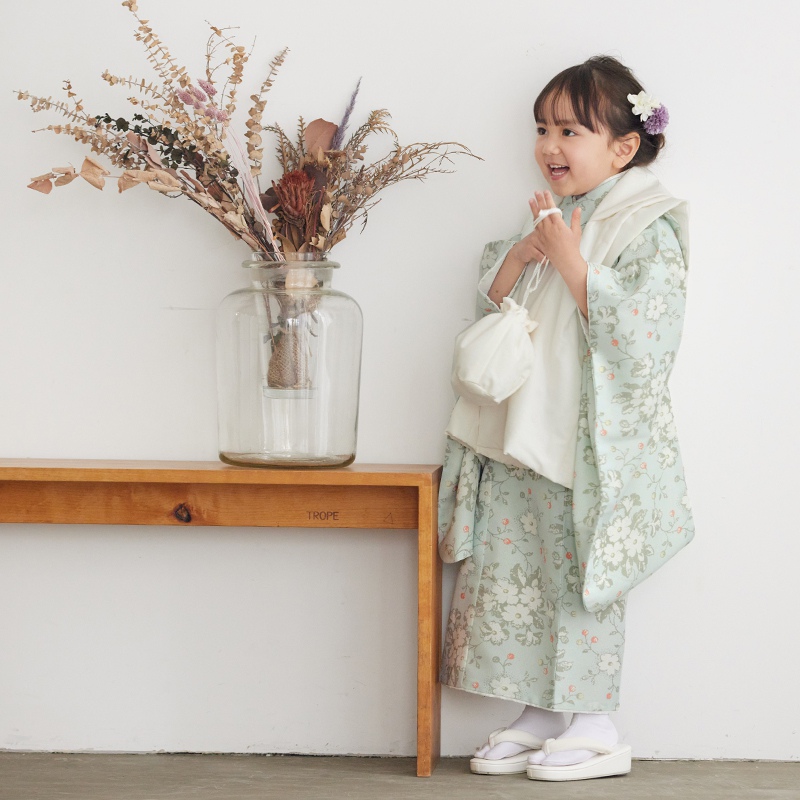 七五三被布 : komachi kids K150 【三歳女児被布】オフホワイト