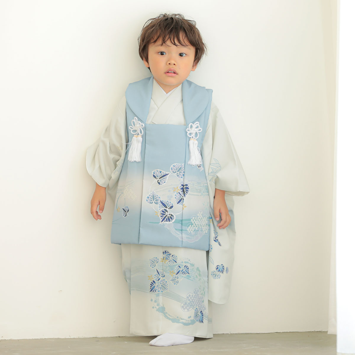 七五三用　３歳男の子　被布一式 七五三 男の子 被布コート 単品 黒 グレー 3才 3歳 販売 三才 三