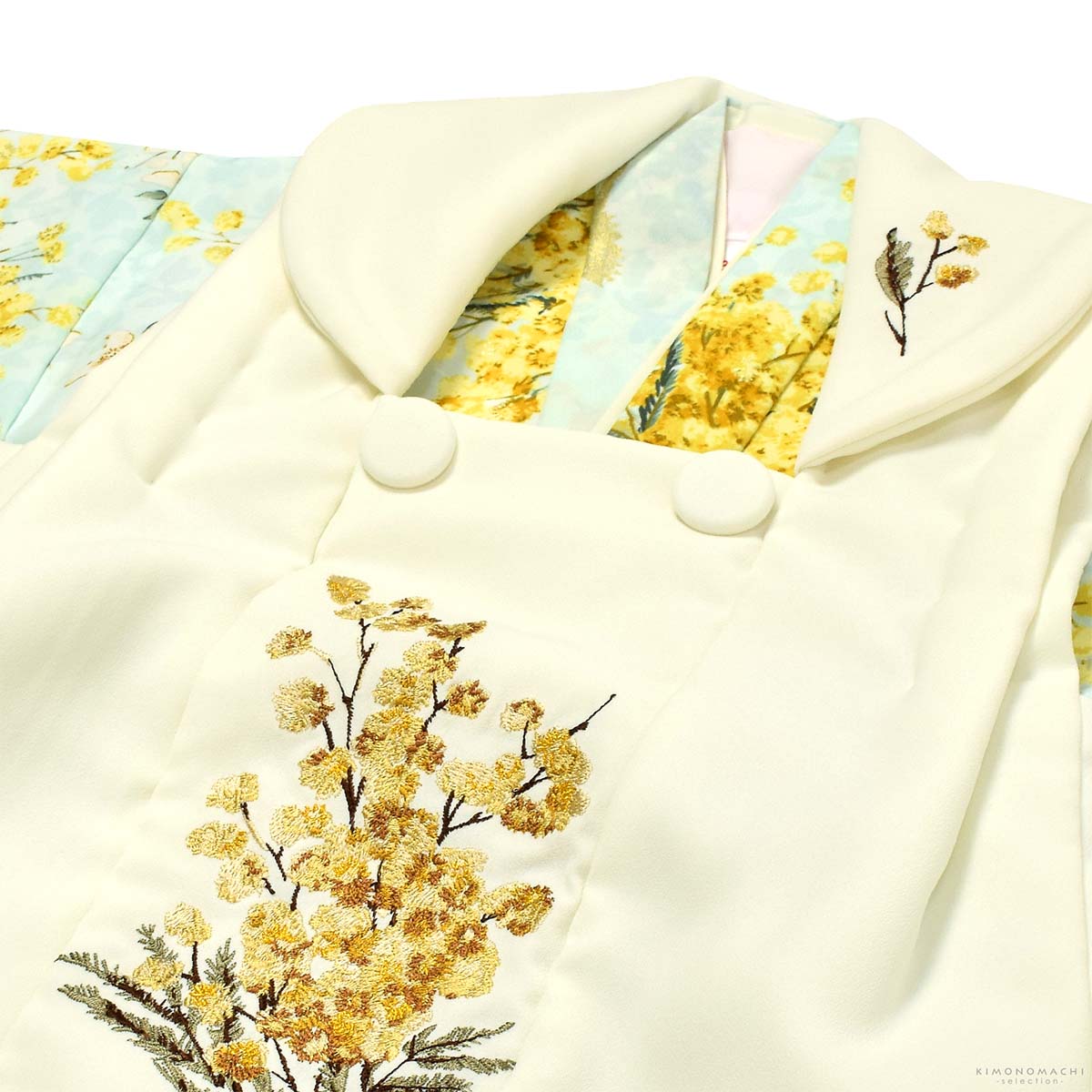 七五三被布 : SUGAR KEI K237 【三歳女児被布】オフホワイトxスカイ