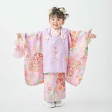 七五三被布 : 式部浪漫 K272 【三歳女児被布】藤花々×藤手毬熨斗