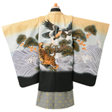 かっこいい虎の羽織♡七五三　5歳　男の子　セット　一式　鷹　黒系 かっこいい虎の羽織♡七五三 5歳 男の子 セット 一式 鷹 黒系