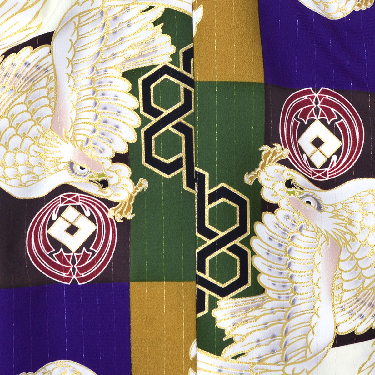 七五三男児　TA-3 男児袴：BY031 【三歳】渋カラフル 鷹に丸紋 七五三男児袴