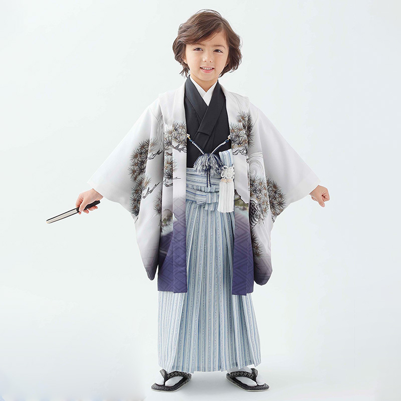 5歳男の子 七五三着物 山と松の模様 【公式通販】