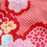 七五三七歳四つ身：N080 【正絹】赤 総絞り 牡丹に手毬 | 七五三