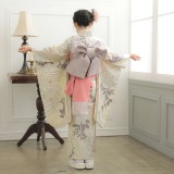 お宮参り　産着　七五三一つ身　正絹　珍しいクリーム色 お宮参り 産着 七五三一つ身 正絹 珍しいクリーム色 お宮参り