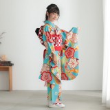 七五三七歳❣️四つ身着物光沢地未使用⭐︎赤地手毬花金彩煌びやか絢爛⭐︎完全フルセット 七五三七歳❣️四つ身着物光沢地未使用⭐︎赤地手毬花金彩煌びやか絢爛