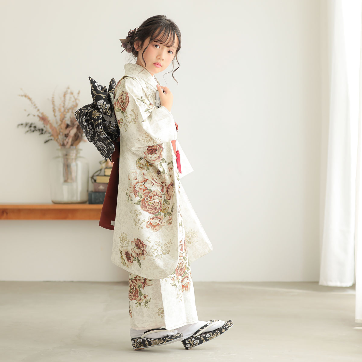 七五三七歳四つ身：N132 JILL STUART ヴィンテージローズ／オフ