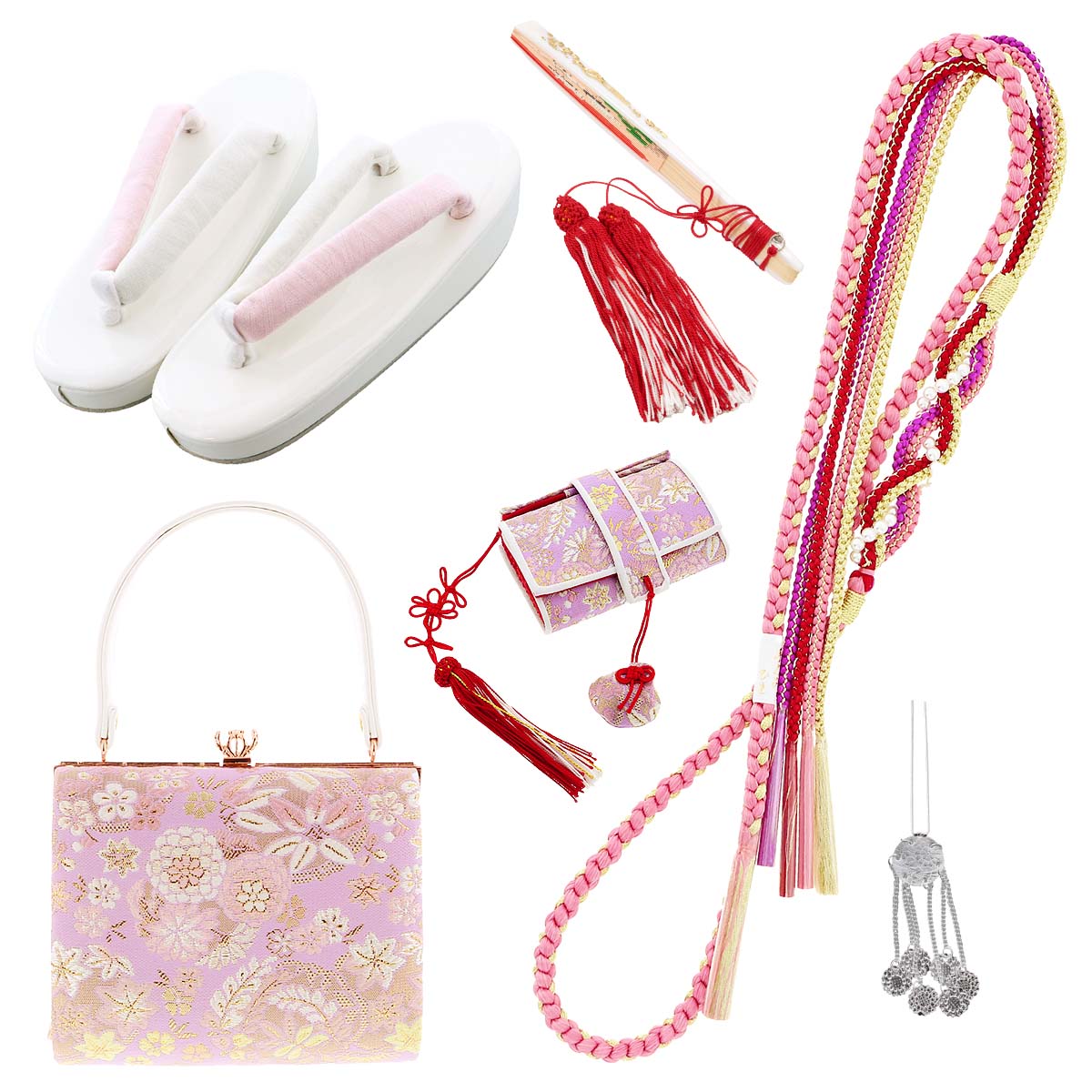 七五三七歳四つ身：N134 式部浪漫 水色 辻が花風 | 七五三着物レンタル