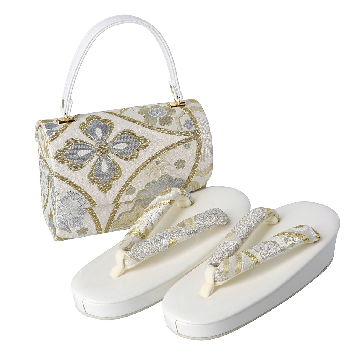 七五三七歳四つ身：N164 オフホワイト ねじれ梅 | 七五三着物レンタル