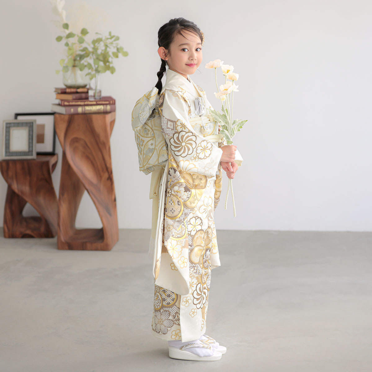 めでたい柄 ホワイト 着物 ♢trump♢オリジナル着物 セオα | kimono tento