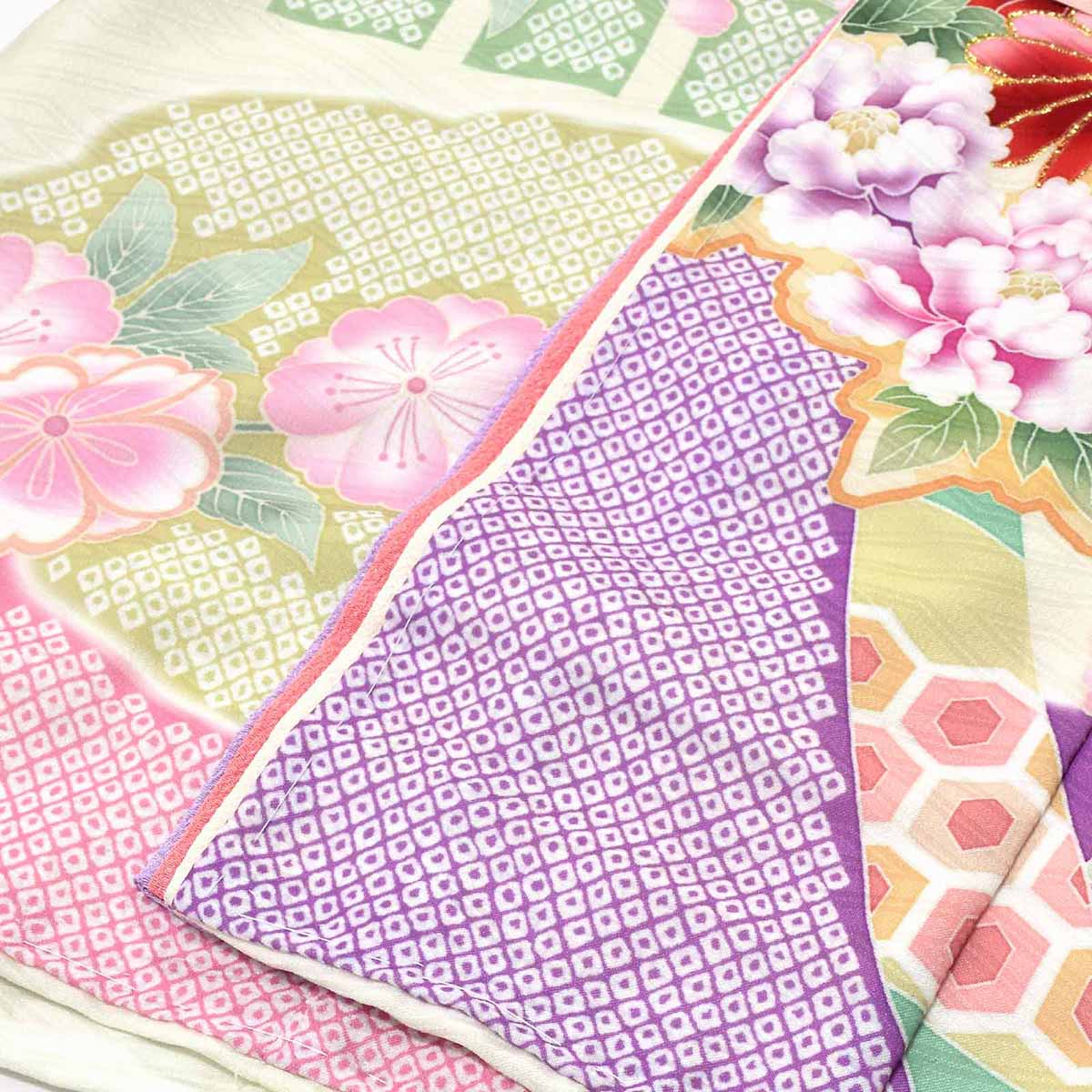 七五三七歳四つ身：N169 式部浪漫 アイボリー 源氏香 | 七五三