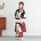 ★未使用品★ わらべくらぶ 七五三 7歳用 着物　黒地 牡丹菊 ⑦-11 ☆未使用品☆ わらべくらぶ 七五三 7歳用 着物 黒地 牡丹菊 ⑦-11 楽天