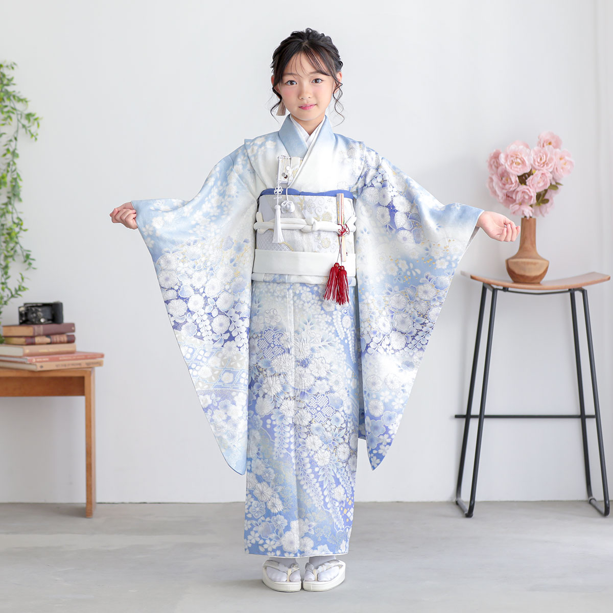 ◎mk-2590 七五三 振袖 着物・襦袢 2点セット 9-29 ◎mk-2590 七五三