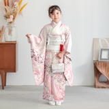 七五三　着物セット　7歳　オーガンジー打ち掛け　白色　ピンク色　新品未使用　花嫁 七五三 着物セット 7歳 オーガンジー打ち掛け 白色 ピンク色 新品未