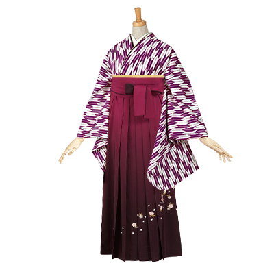 二尺袖袴：G105 紫 矢絣（大）│ 袴レンタル │ 京都着物レンタル夢館