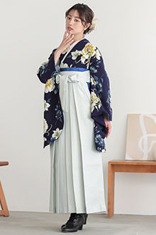 二尺袖 着物 袴フルセット From KYOTO 袴変更可能 NO38561 h6512】【レンタル】二尺袖きもの 2点セット (二尺袖 / 長襦袢) 袴