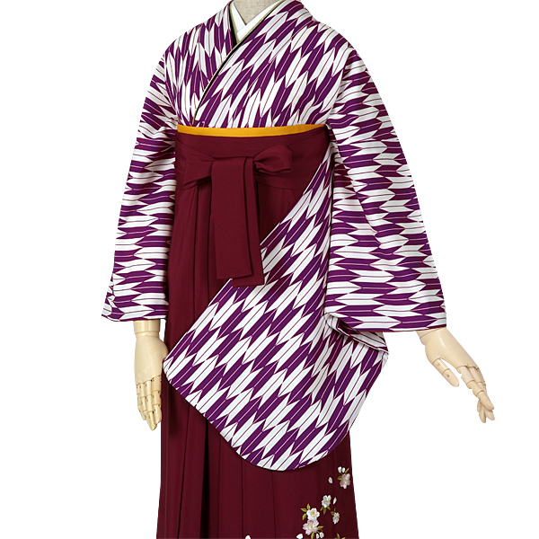 二尺袖袴： 紫 矢絣大│ 袴レンタル │ 京都着物