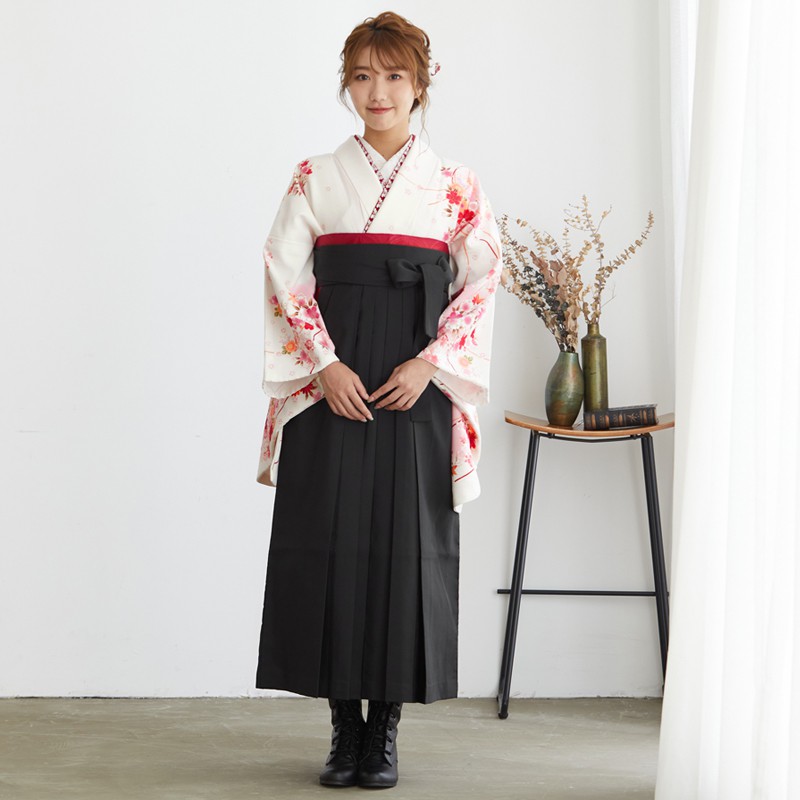 二尺袖紅に桜 着物・無地袴